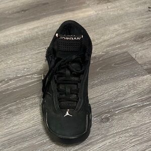 Jordan 14 women’s Retro "Real Pink" shoe in black durabuck Sneakers